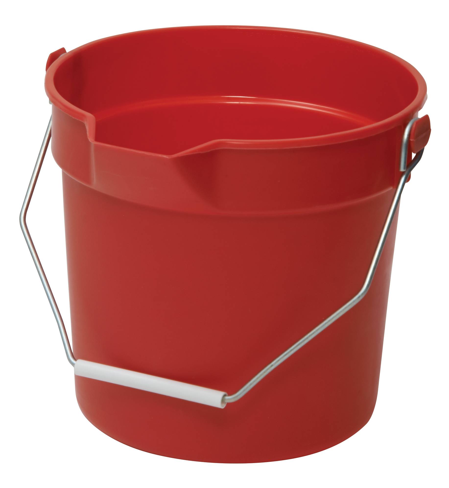 Utility Pail, 10 Qt with Pour Spout and Molded Graduations, PP, Red ...