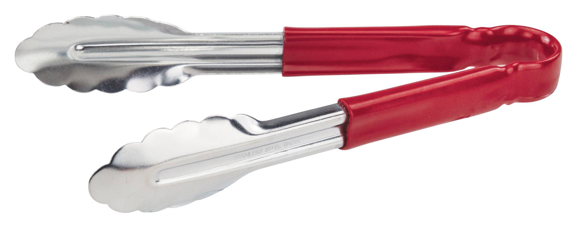 9" S/S Utility Tong, PP Hdl, Red