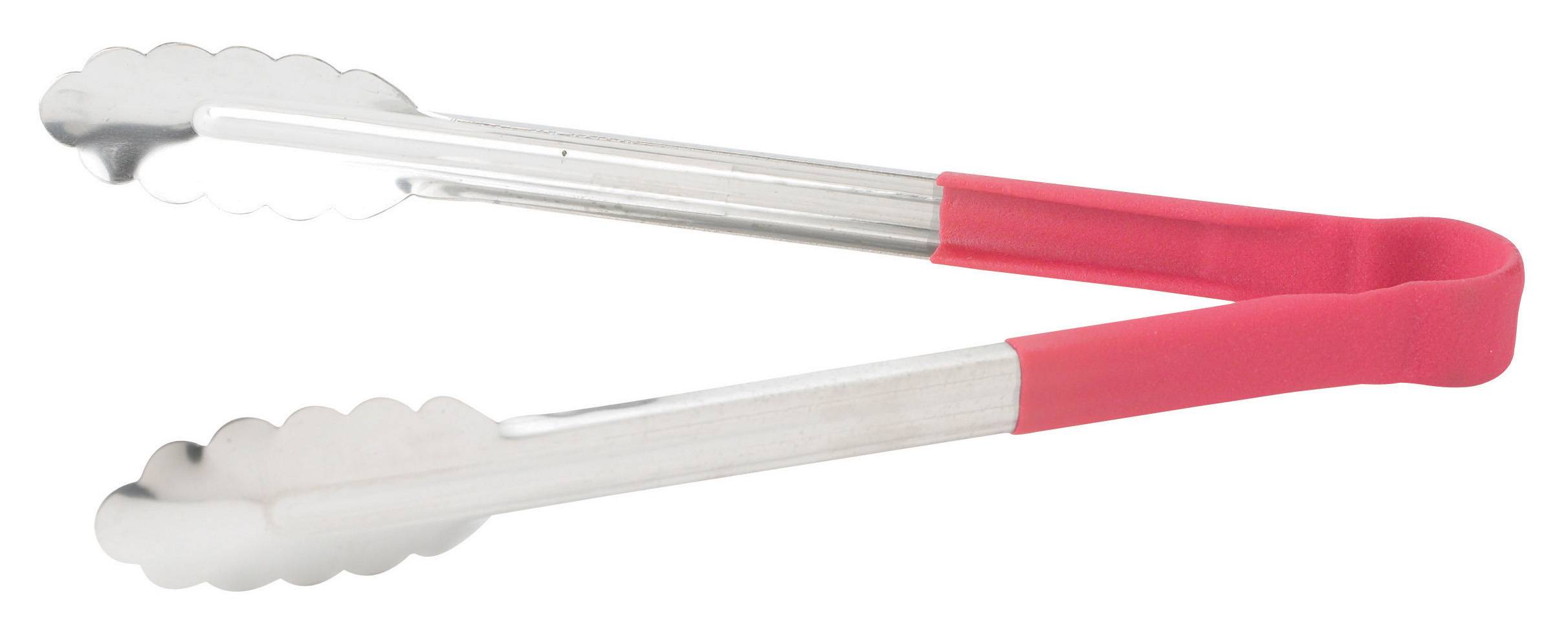 12" S/S Utility Tong, PP Hdl, Red