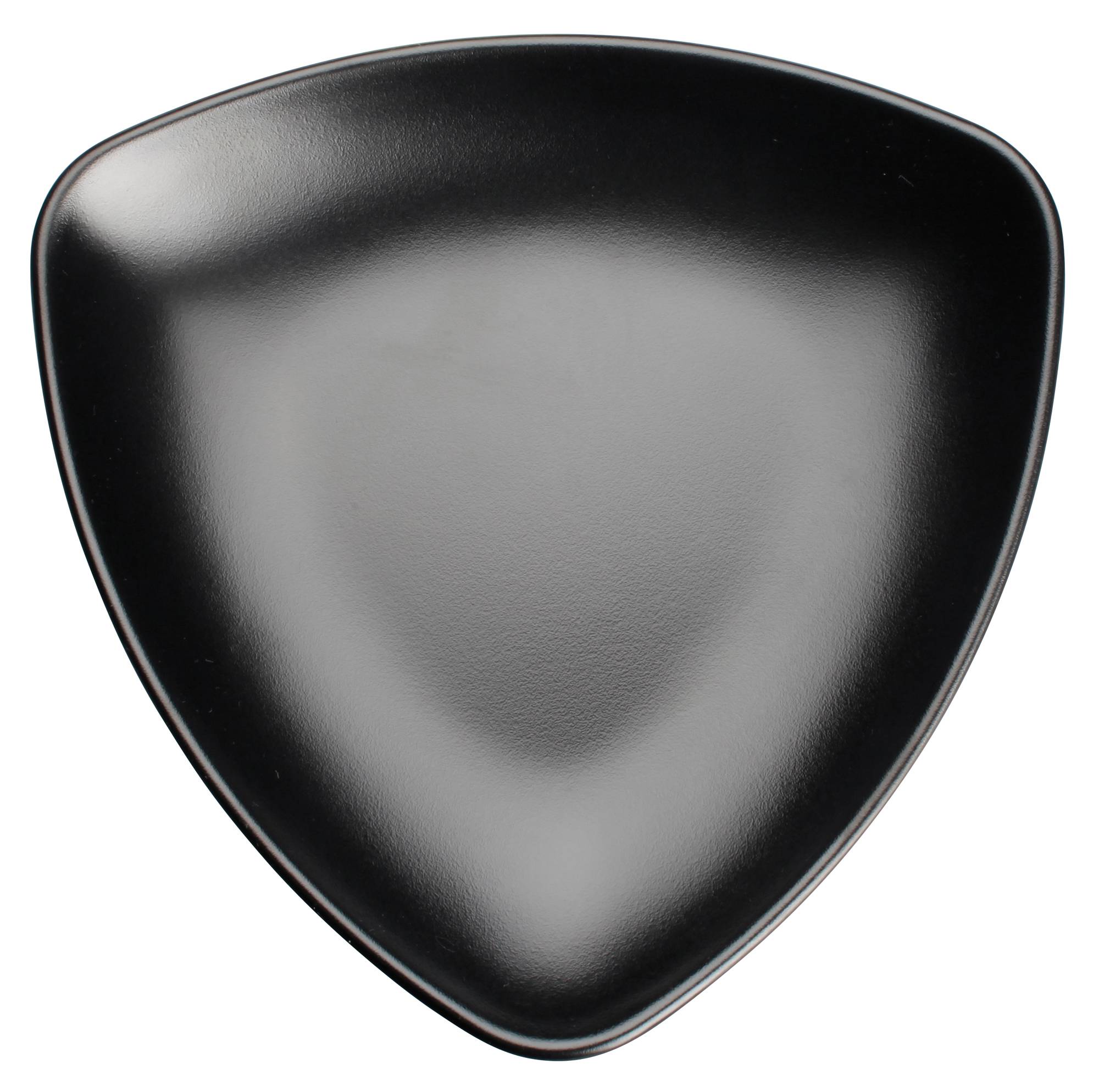 8-1/8" Melamine Triangular Plate, Black, 24pcs/case