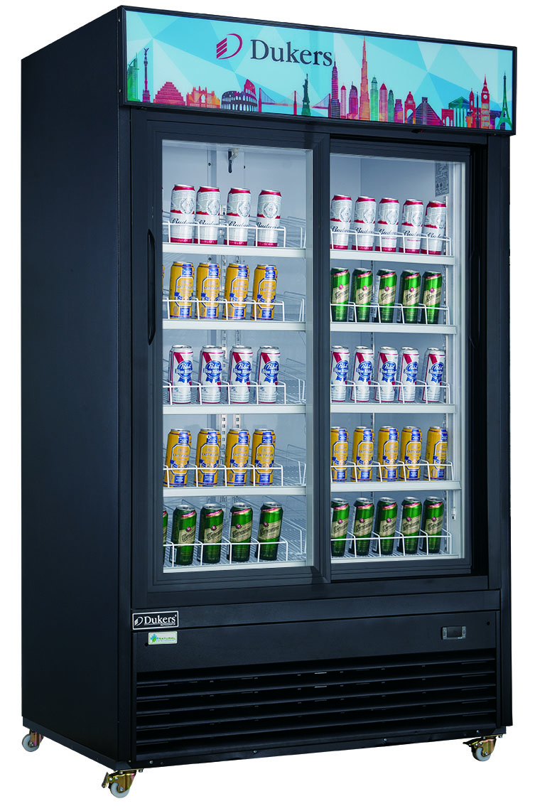 Double Sliding Door Merchandiser Refrigerator